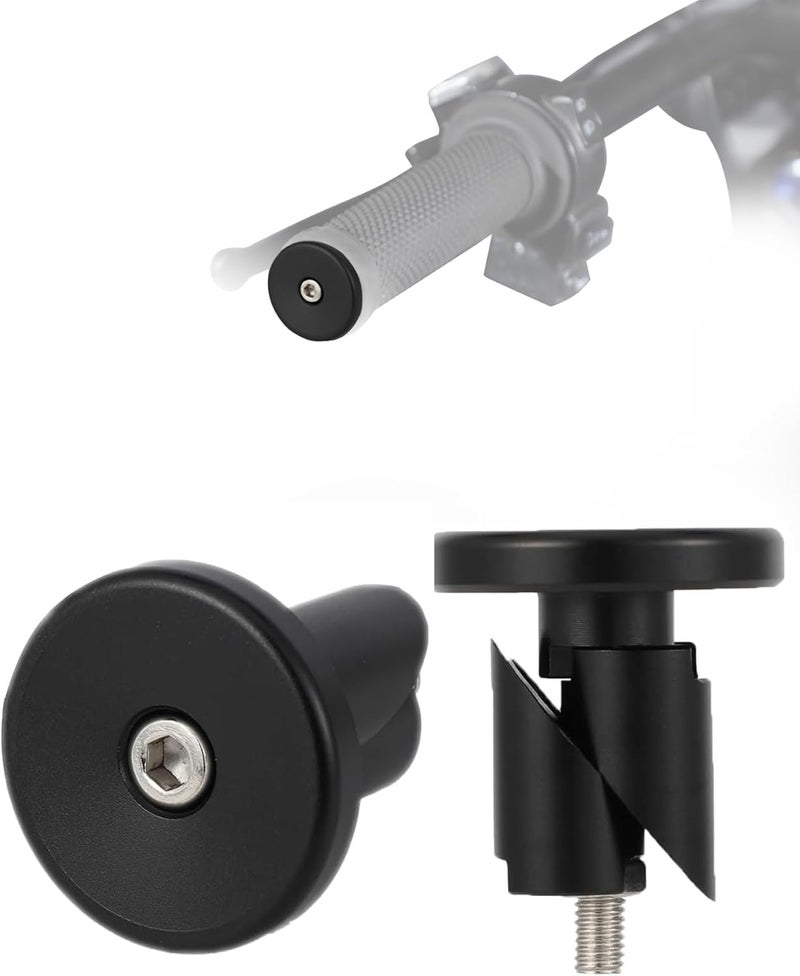 BAOUFF Bar End Plugs,CNC Adjustable 13-19mm Universal for 7/8" 22mm Handlebar for Motorcycle Dirt Pit Street Bike ATV Bicycle Mountain Bike Off Road-Black - Image 1